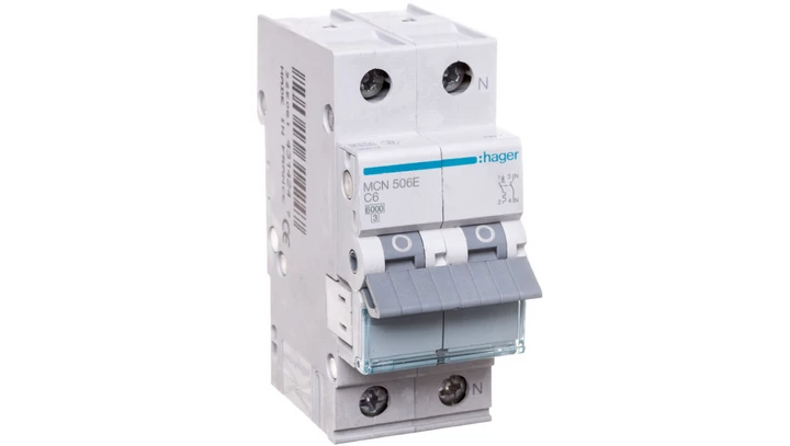 Wyłącznik nadprądowy 1+N C 6A 6kA AC MCN506E