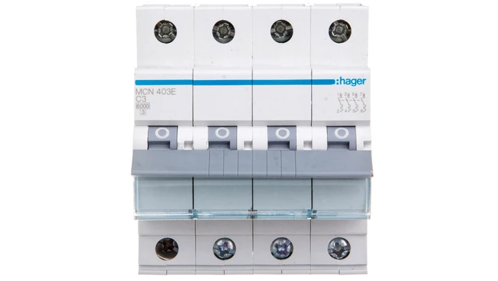 Wyłącznik nadprądowy 4P C 3A 6kA AC MCN403E