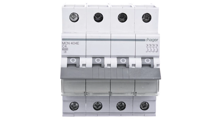 Wyłącznik nadprądowy 4P C 4A 6kA AC MCN404E