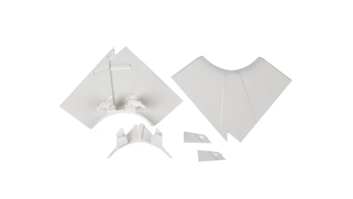 Naroże kanału wewnętrzne regulowane DLP 65x150/195/220 /1x przegroda/ 010607