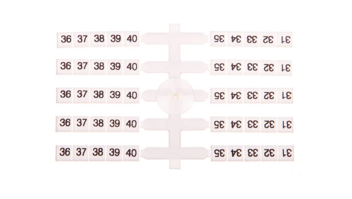 Oznacznik elastyczny do złączek szynowych EO3 /31-40/ 20x10szt. 003901758