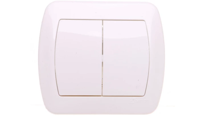 Simon Akord Łącznik schodowy podwójny z podświetleniem biały AW6/2L/11