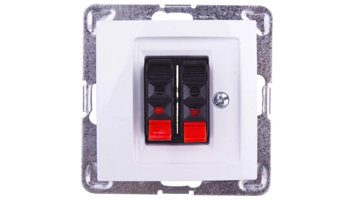 IMPRESJA Gniazdo głośnikowe podwójne białe GG-2Y/m/00