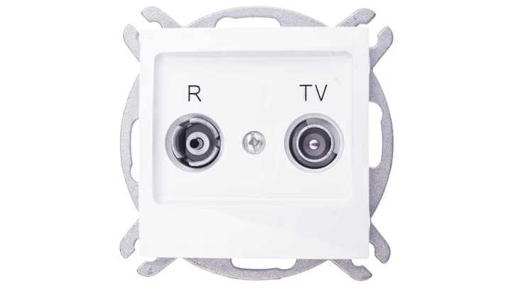 IMPRESJA Gniazdo antenowe RTV zakończeniowe 10dB białe GPA-10YPZ/m/00