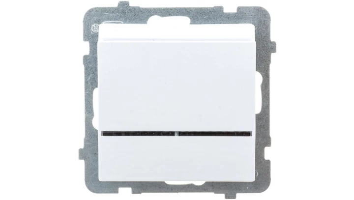 SONATA Łącznik hotelowy z podświetleniem biały ŁP-15RS/m/00