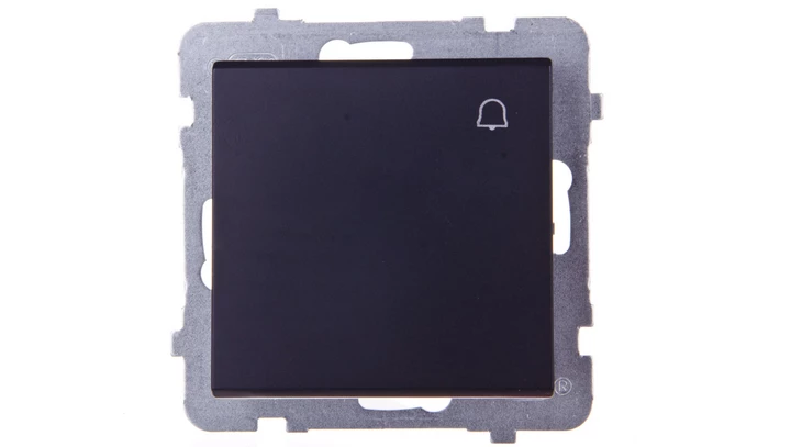 SONATA Przycisk /dzwonek/ czarny metalik ŁP-6R/m/33