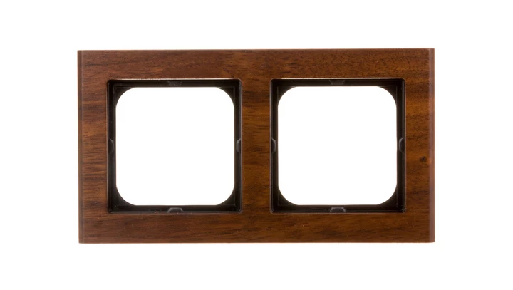 SONATA Ramka podwójna drewno orzech R-2RW/34