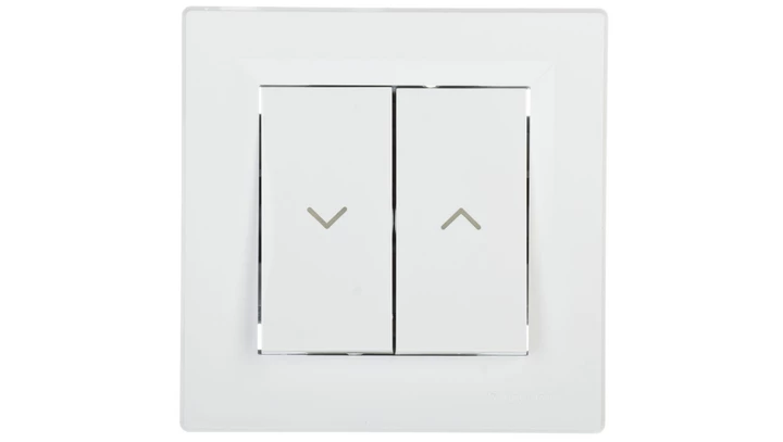 Przycisk Asfora żaluzjowy biały z ramką EPH1300121