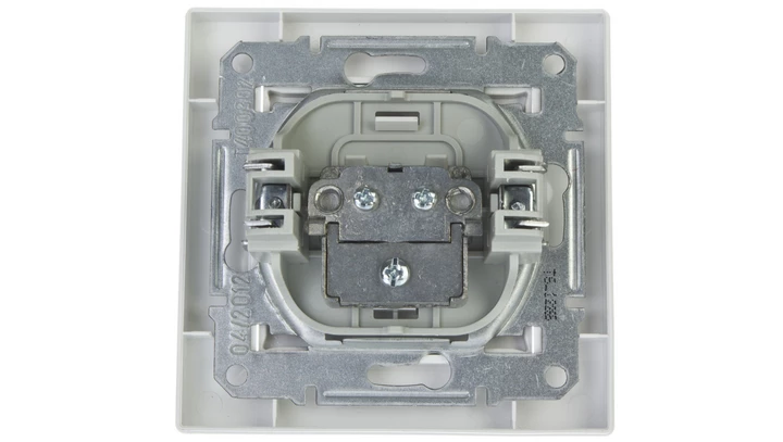 Gniazdo antenowe Asfora SAT przelotowe 4dB białe z ramką EPH3700221