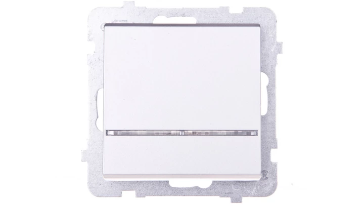 SONATA Łącznik kontrolny z podświetleniem srebro mat ŁP-12RS/m/38