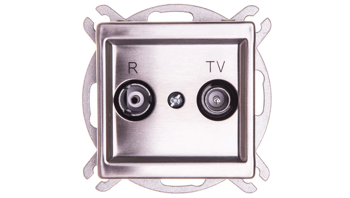 SONATA Gniazdo antenowe RTV przelotowe 16dB stal inox GPA-16RMP/m/37