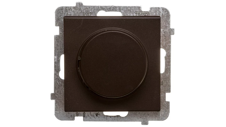 SONATA Ściemniacz przyciskowo-obrotowy /żarowy i halogenowy/ czekoladowy metalik ŁP-8R/m/40