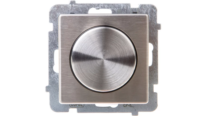 SONATA Ściemniacz przyciskowo-obrotowy /żarowy i halogenowy/ stal inox ŁP-8RM/m/37