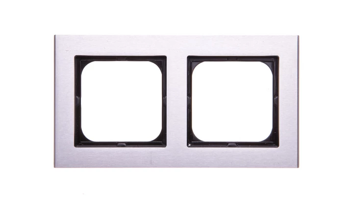 SONATA Ramka podwójna aluminium matal R-2RA/35