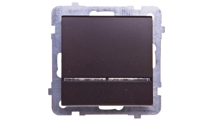 SONATA Łącznik kontrolny z podświetleniem czekoladowy metalik ŁP-12RS/m/40
