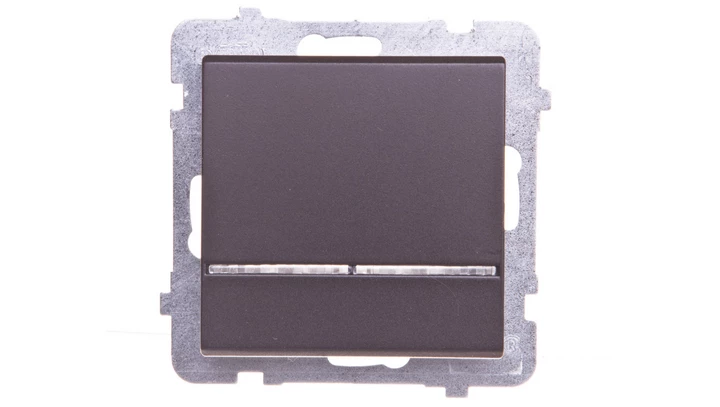 SONATA Łącznik pojedynczy z podświetleniem czekoladowy metalik ŁP-1RS/m/40