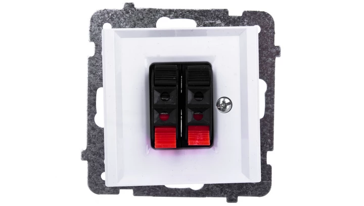 SONATA Gniazdo głośnikowe podwójne białe GG-2R/m/00