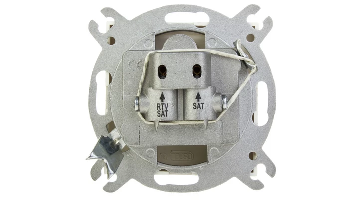AS Gniazdo antenowe RTV-SAT-SAT ecru GPA-G2S/m/27