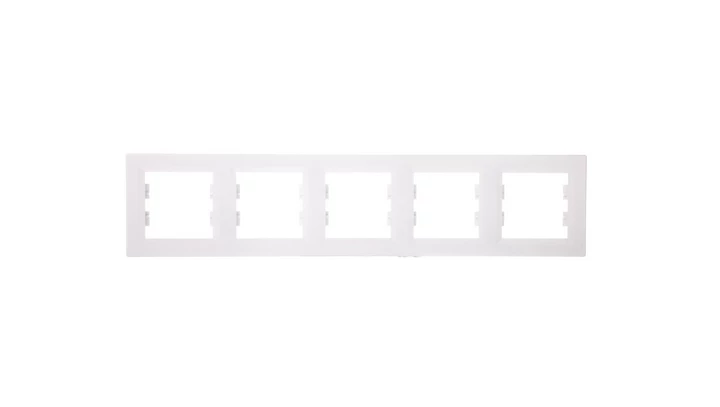 ASFORA Ramka pięciokrotna pozioma biała EPH5800521