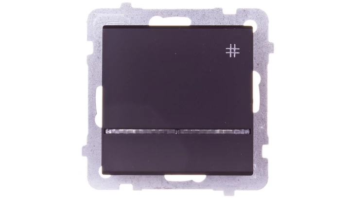 SONATA Łącznik krzyżowy z podświetleniem czarny metalik ŁP-4RS/m/33