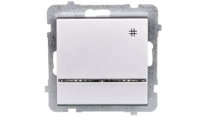 SONATA Łącznik krzyżowy z podświetleniem srebro mat ŁP-4RS/m/38