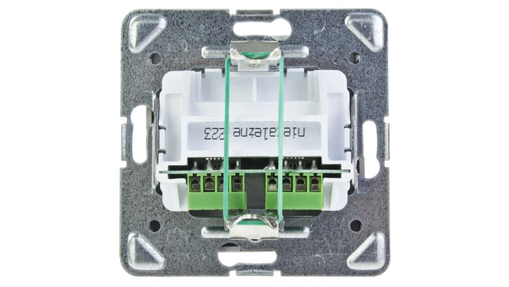 IMPRESJA Gniazdo telefoniczne podwójne RJ11 niezależne tytan GPT-2YN/m/23