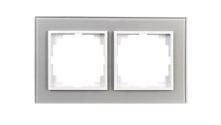 Sentia Ramka podwójna szklana srebrna 1472-63
