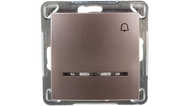 IMPRESJA Przycisk /dzwonek/ z podświetleniem tytan ŁP-6YS/m/23