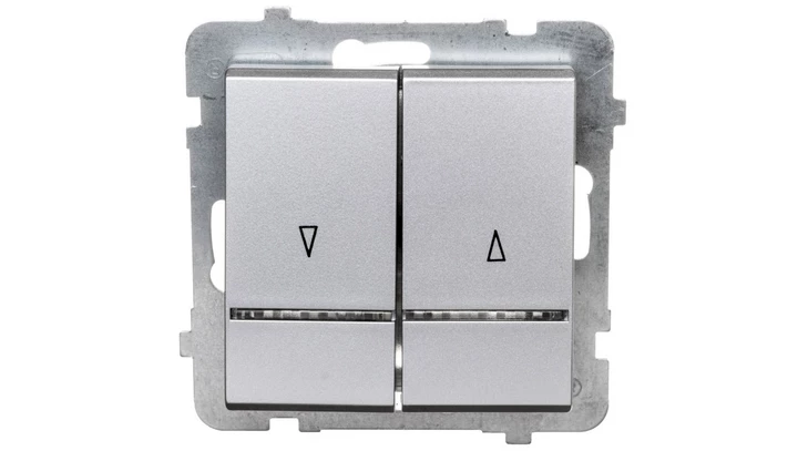 SONATA Łącznik żaluzjowy z podświetleniem srebro mat ŁP-7RS/m/38