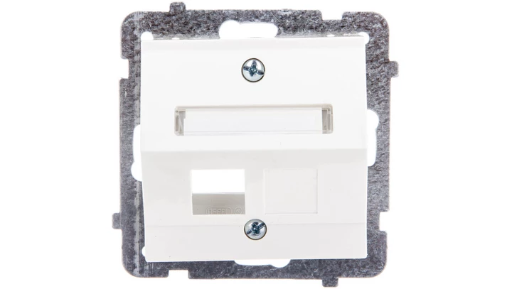 AS Obudowa gniazda komputerowego pojedynczego skośna ecru GPK-1GS/p/27