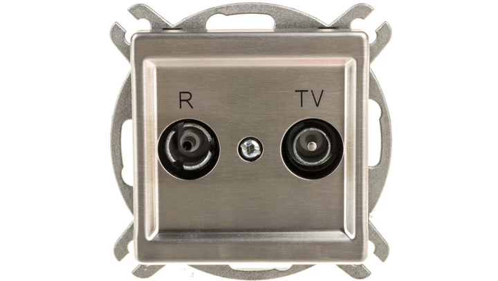 SONATA Gniazdo antenowe RTV zakończeniowe 10dB stal inox GPA-10RMPZ/m/37