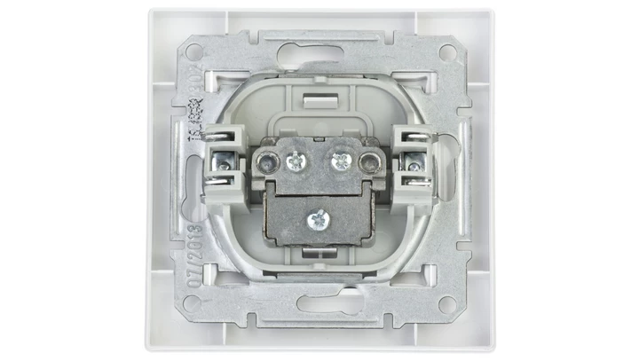Gniazdo antenowe Asfora TV przelotowe 8dB białe z ramką EPH3200321