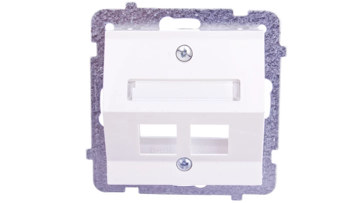 AS Obudowa gniazda komputerowego podwójnego skośna ecru GPK-2GS/p/27