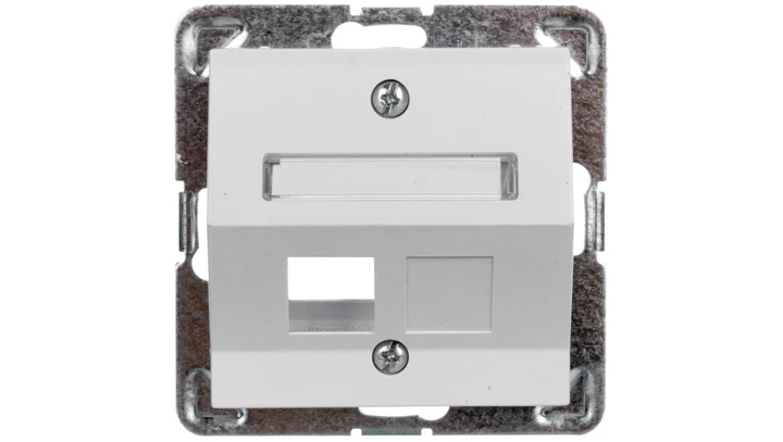 IMPRESJA Obudowa gniazda komputerowego pojedynczego skośna biała GPK-1YS/p/00