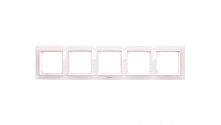 IMPRESJA Ramka pięciokrotna do łączników IP44 ecrue RH-5Y/27
