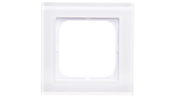 SONATA Ramka pojedyncza białe szkło R-1RG/31