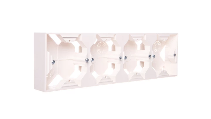 AS Puszka natynkowa poczwórna ecru PNP-4G/27