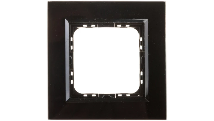 SONATA Ramka pojedyncza czarne szkło / czarna R-1RGC/32/25