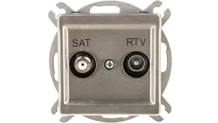 SONATA Gniazdo antenowe RTV-SAT końcowe stal inox GPA-RMS/m/37