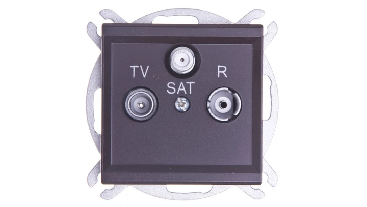 SONATA Gniazdo antenowe RTV-SAT końcowe czekoladowy metalik GPA-RS/m/40