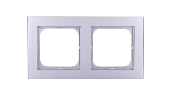 SONATA Ramka podwójna srebro mat R-2R/38