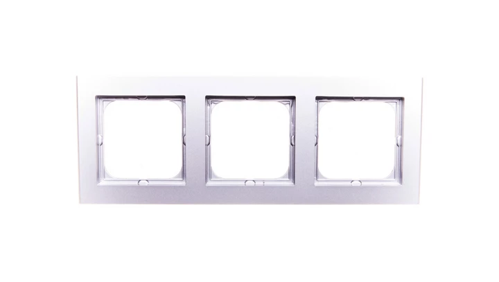 SONATA Ramka potrójna srebro mat R-3R/38