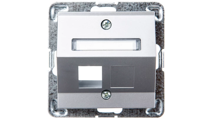 IMPRESJA Obudowa gniazda komputerowego pojedynczego skośna srebrna GPK-1YS/p/18
