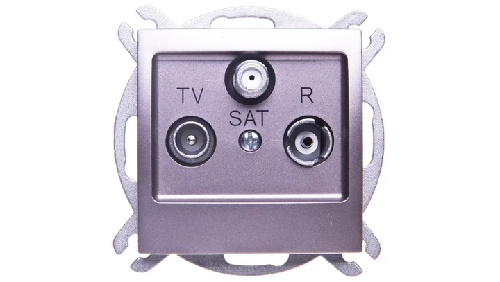 IMPRESJA Gniazdo antenowe RTV-SAT końcowe tytan GPA-YS/m/23