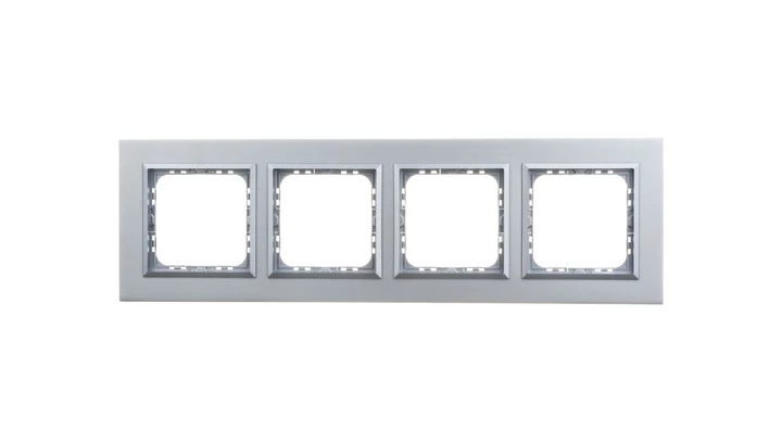 SONATA Ramka poczwórna aluminium / srebrny metal R-4RAC/35/38
