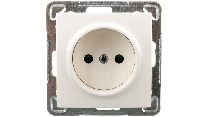 IMPRESJA Gniazdo pojedyncze b/u z przesłonami ecru GP-1YP/m/27