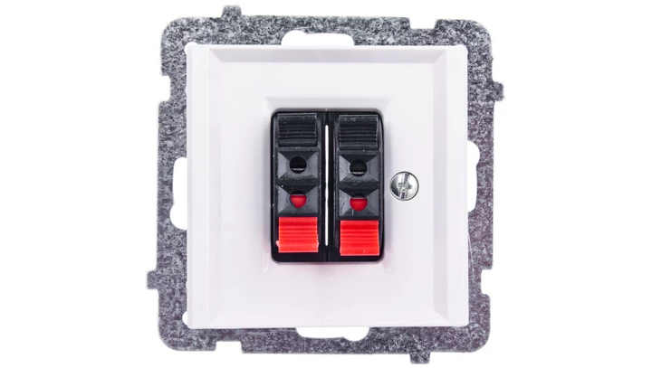 SONATA Gniazdo głośnikowe podwójne ecru GG-2R/m/27