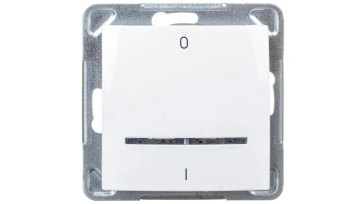 IMPRESJA Łącznik podwójny z podświetleniem biały ŁP-11YS/m/00