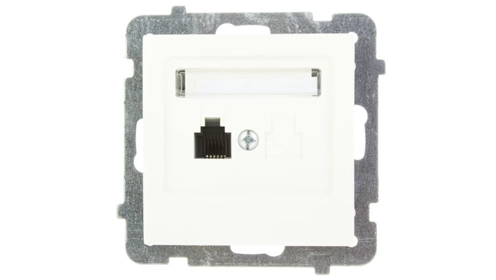 AS Gniazdo telefoniczne pojedyncze RJ11 ecru GPT-1G/m/27