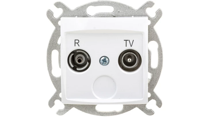 CARLA Gniazdo antenowe R-TV końcowe białe 1752-10